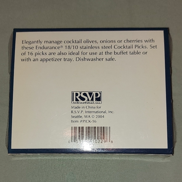 Silver Cocktail Picks Set - Picture 3 of 5